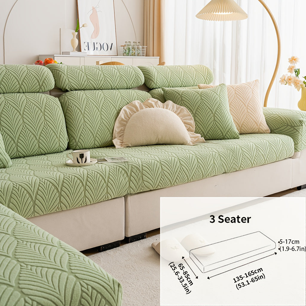 Housse de canapé extensible en polaire à housses séparées, gros plan sur le tissu