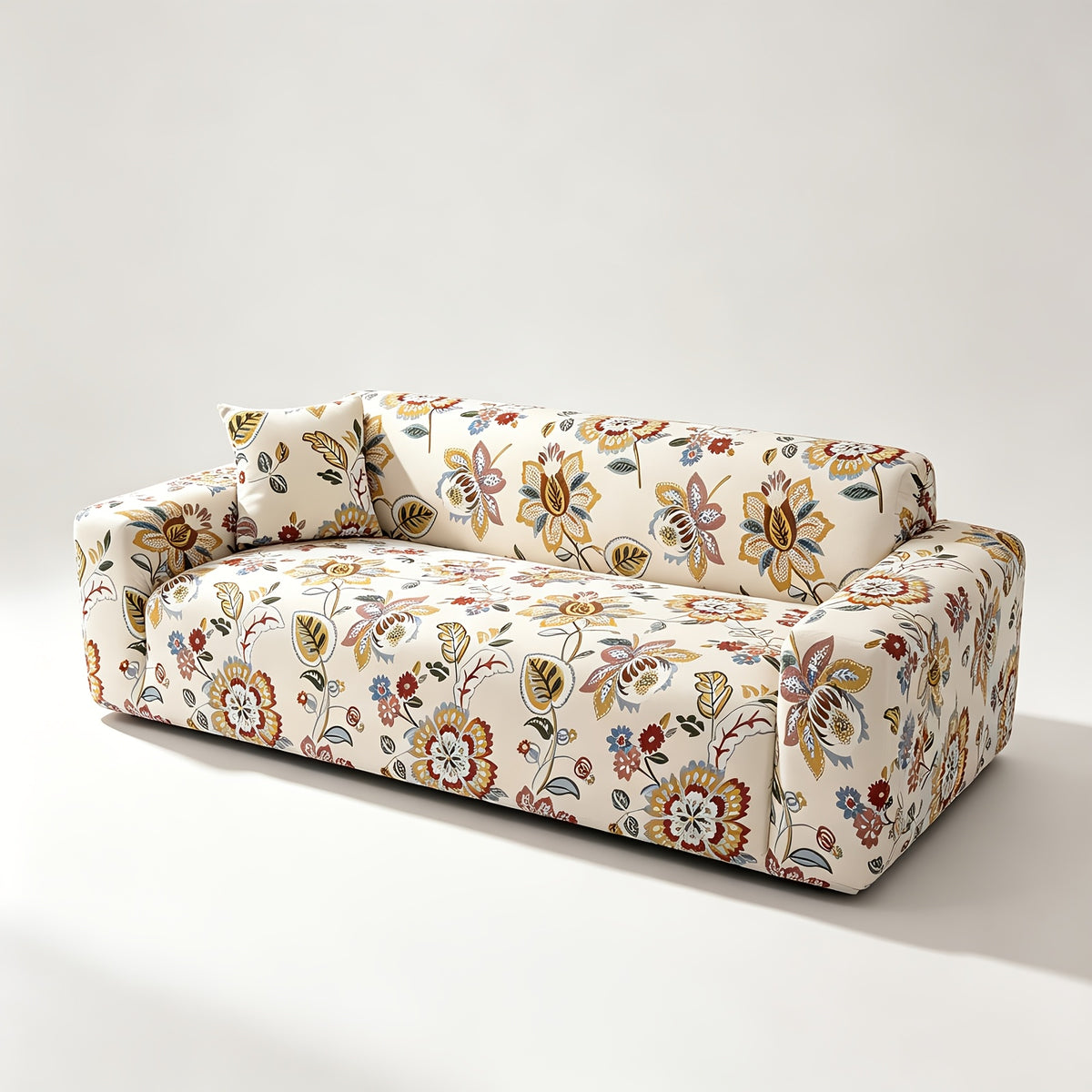 Housse de canapé extensible en fibre de lait imprimée à motif bohème, autre coloris