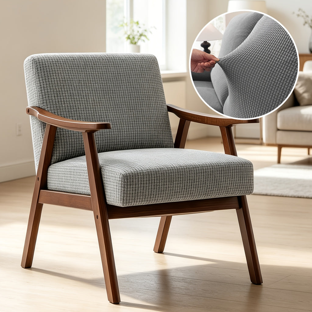 Housse de chaise épaisse extensible en polaire jacquard, tissu de 200 à 250 g/m²