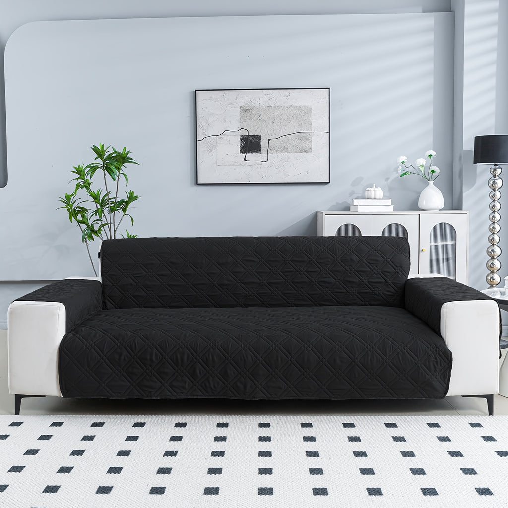 Housse de canapé légère en polyester antidérapante, mise en situation