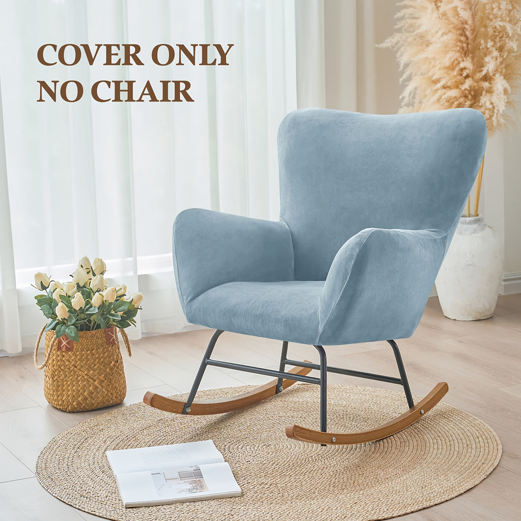 Housse de fauteuil extensible en velours pour fauteuil, mise en situation