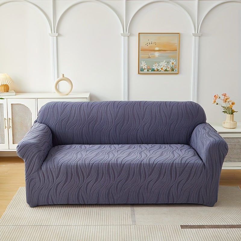 Housse de canapé extensible en tissu matelassé matelassée antidérapante, détail de l'ourlet