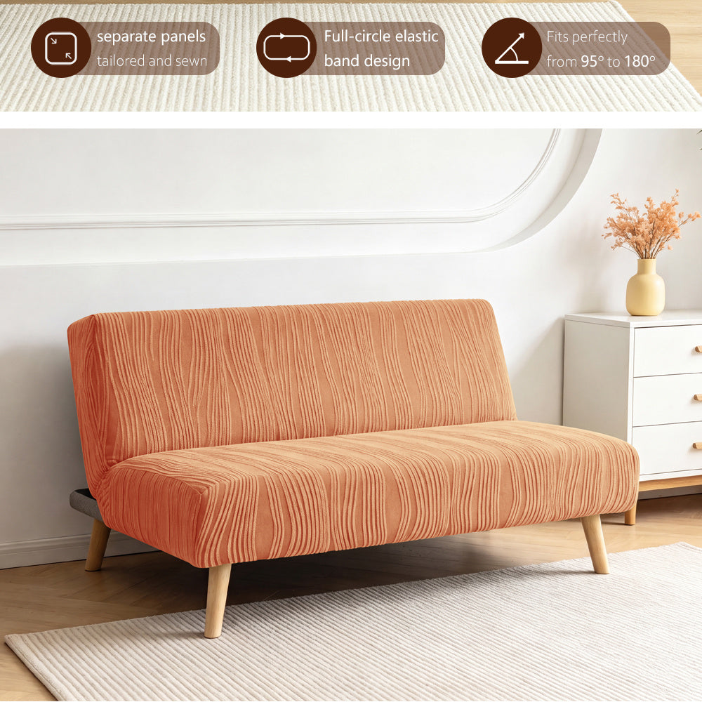 Housse de canapé extensible en jacquard antidérapante, vue d'ensemble