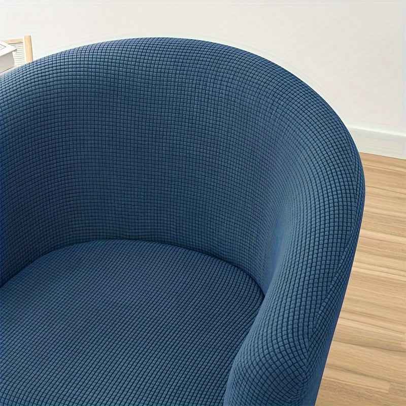 Housse de fauteuil épaisse extensible en polaire jacquard pour fauteuil, détail de l'ourlet