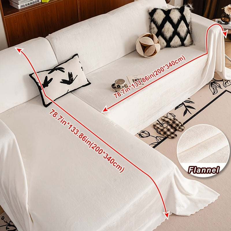 Housse de canapé épaisse en polyester antidérapante d'esprit vintage, tissu de 400 à 450 g/m²