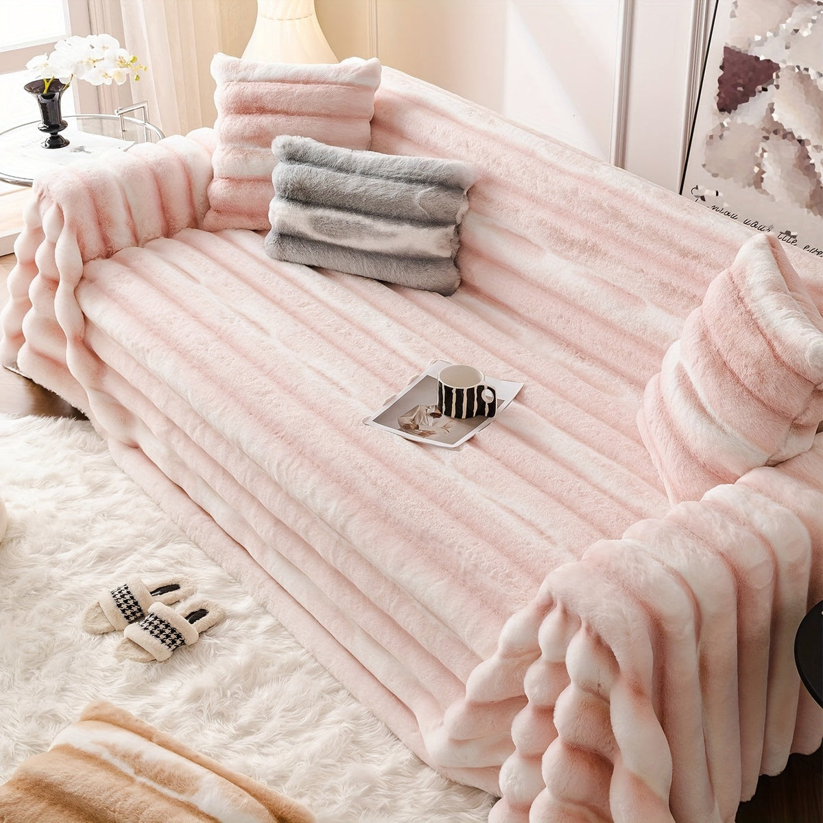 Housse de canapé en peluche, visuel produit