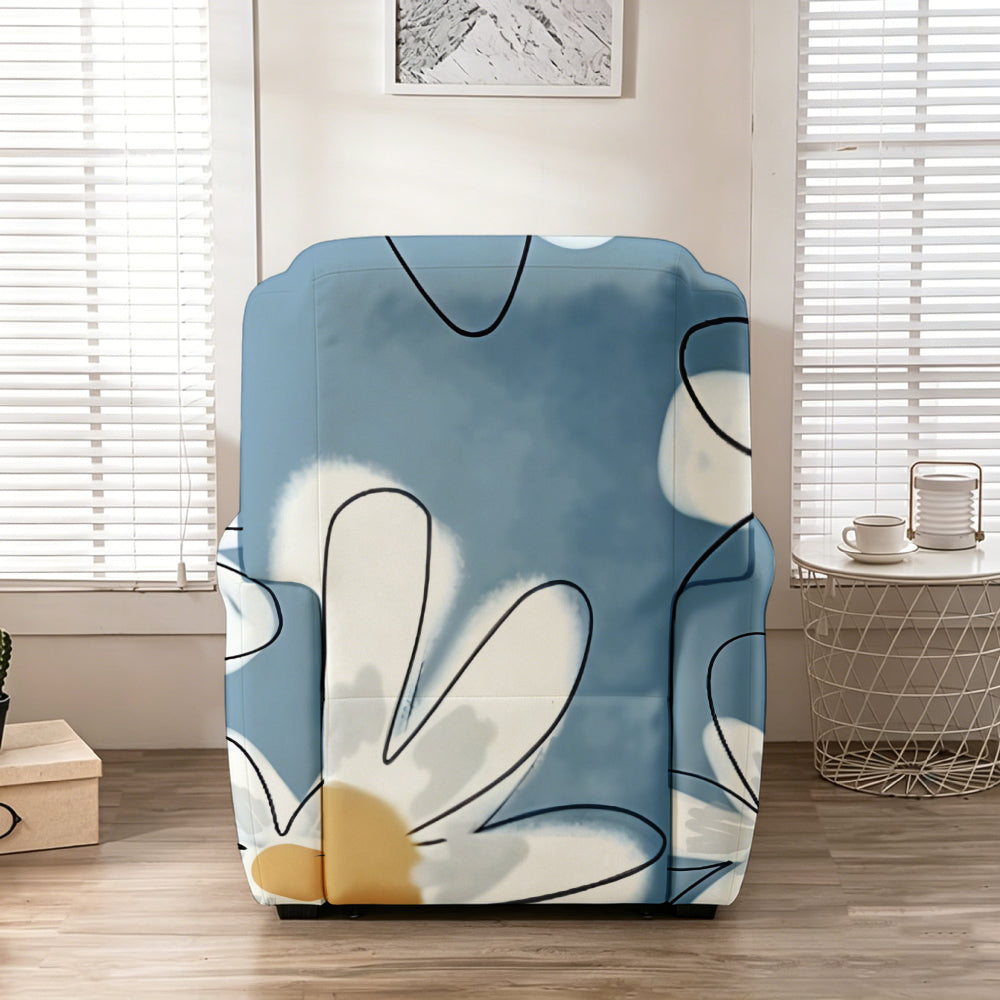 Housse de fauteuil extensible en fibre de lait matelassée à motif géométrique, compatible fauteuil