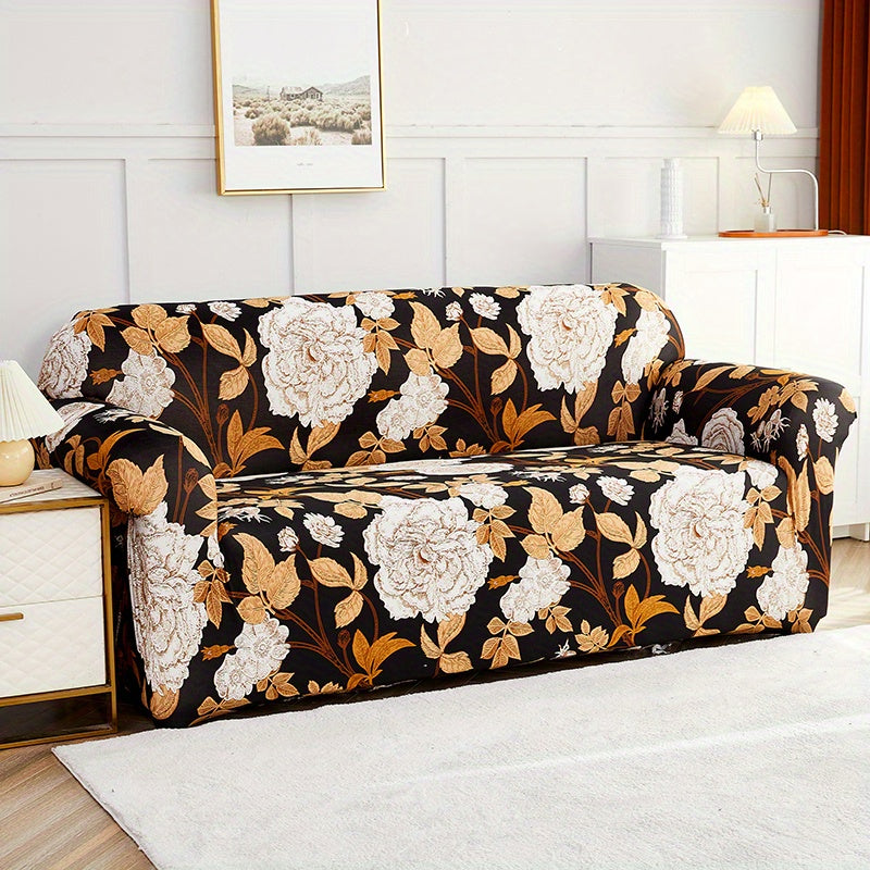 Housse de canapé légère extensible en fibre de lait matelassée, housse posée