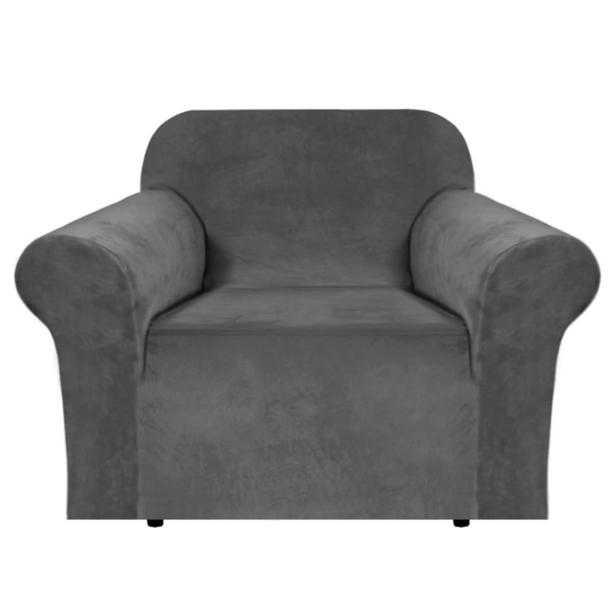 Housse de canapé épaisse extensible en velours pour fauteuil — détail de la matière : velours
