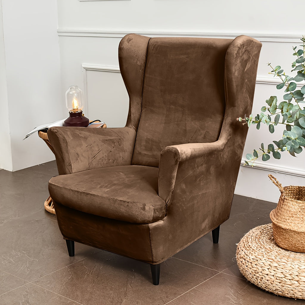 Housse de canapé extensible en velours à motif tigre, mise en situation