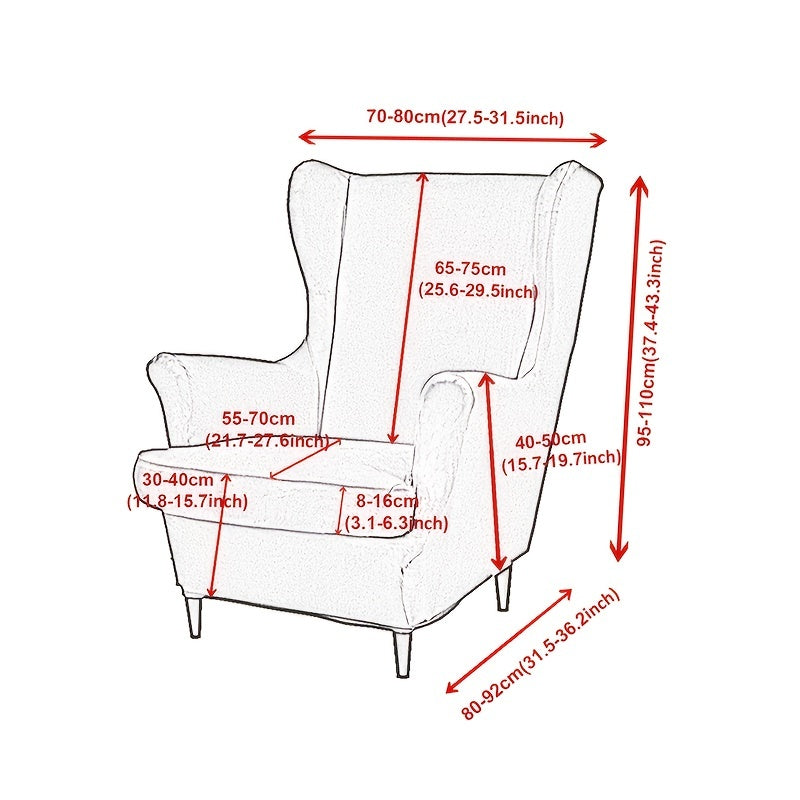 Housse de canapé épaisse extensible en velours pour fauteuil, visuel produit