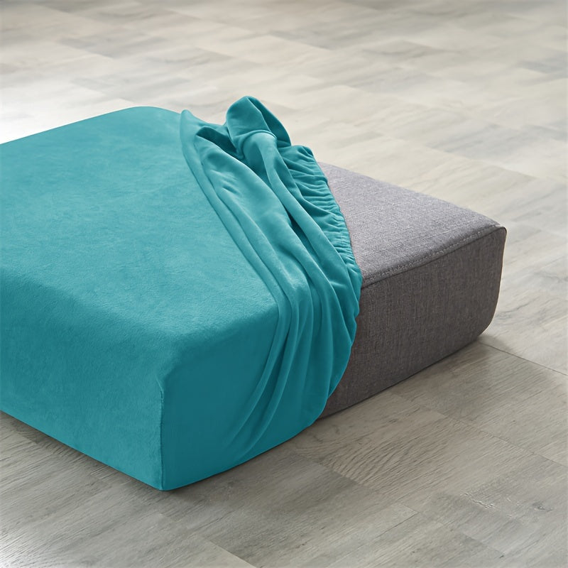 Housse de coussin extensible en velours antidérapante, détail de la finition