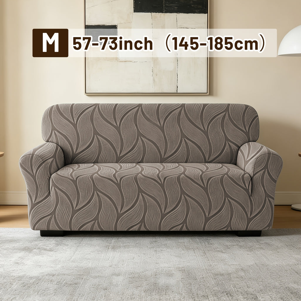 Housse de canapé extensible en polaire jacquard, détail de la finition
