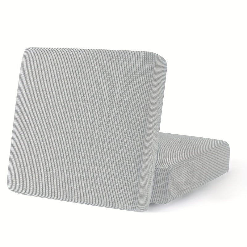 Housse de coussin extensible en velours côtelé jacquard, détail de l'ourlet