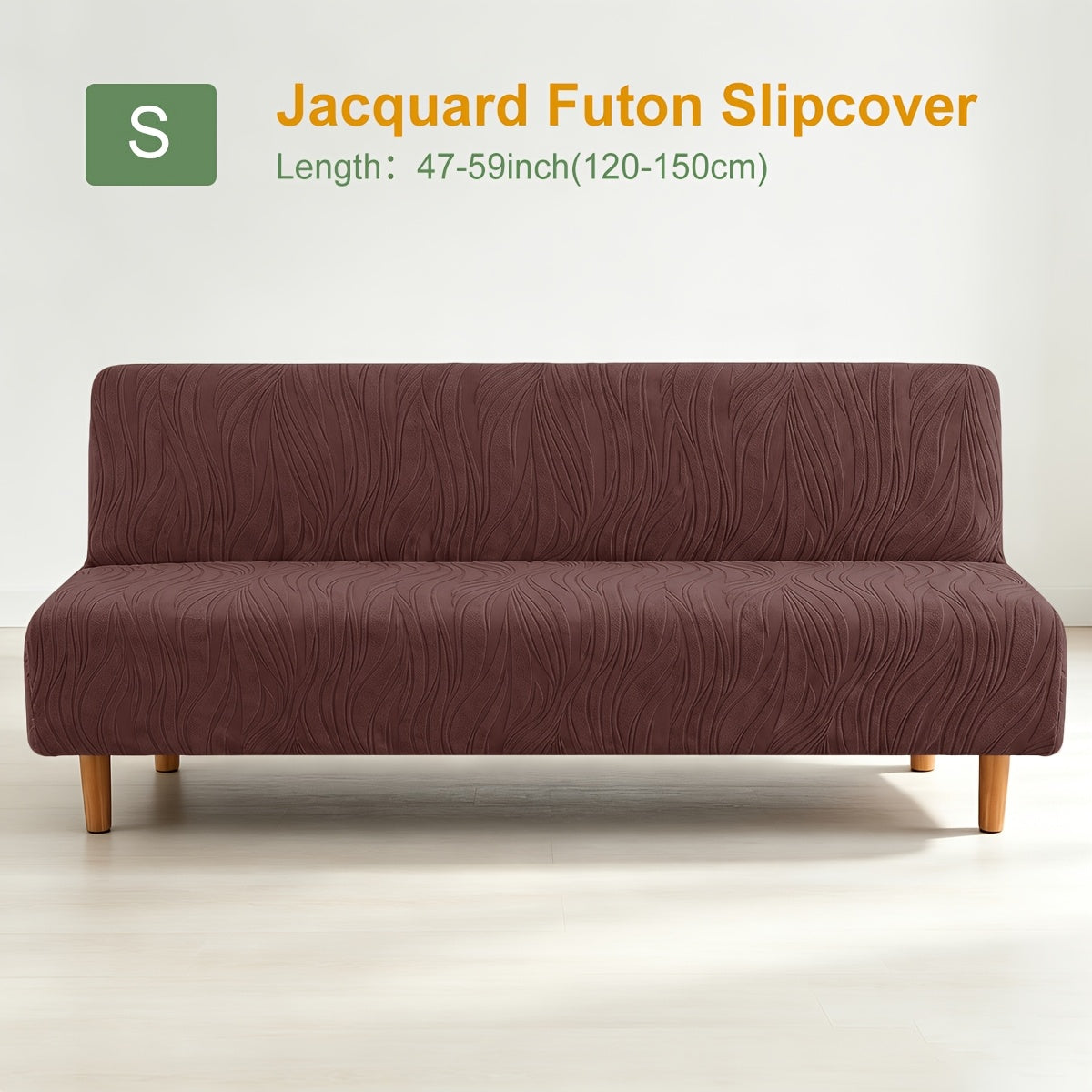 Housse d'accoudoir extensible en polaire jacquard sans accoudoirs, gros plan sur le tissu