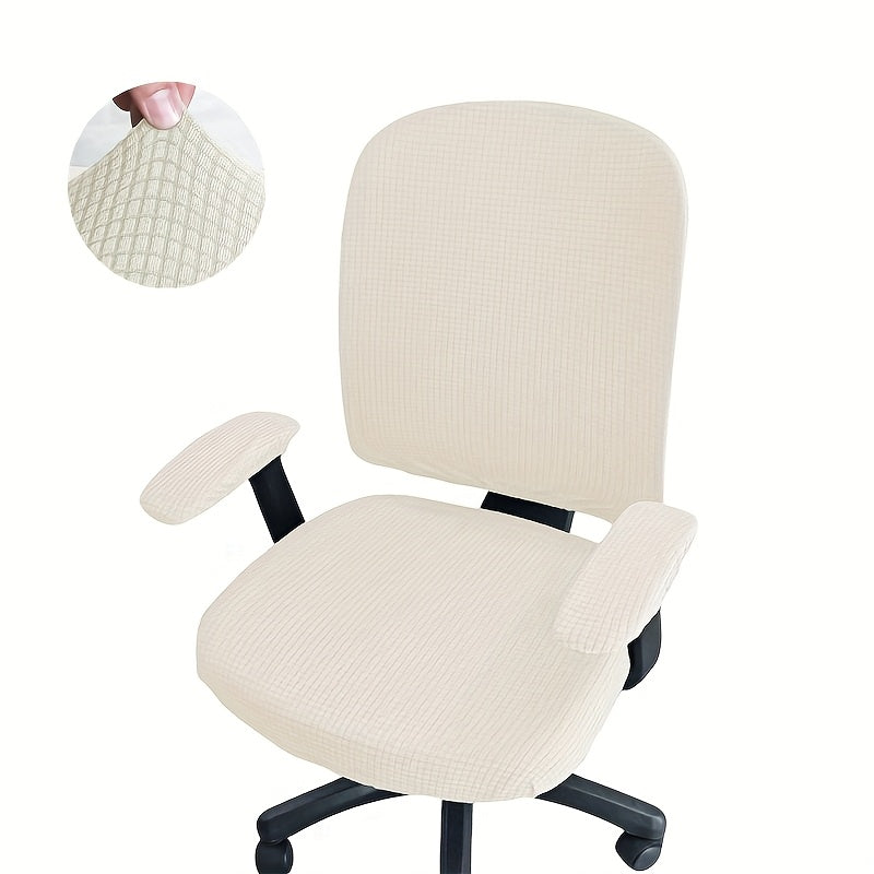 Housse de canapé extensible en peluche jacquard, gros plan sur le tissu