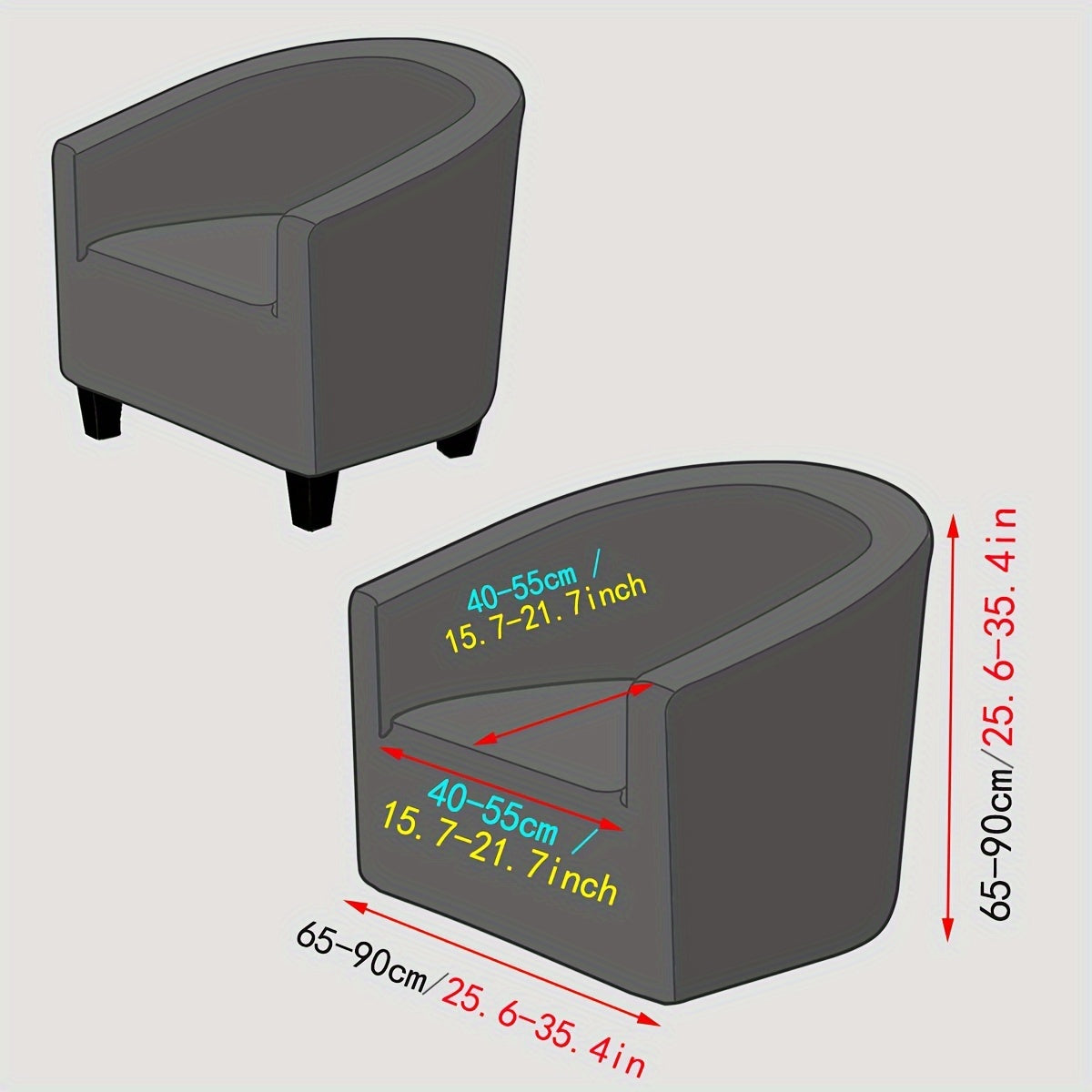 Housse de canapé extensible en fibre de lait pour fauteuil — détail de la matière : fibre de lait Image