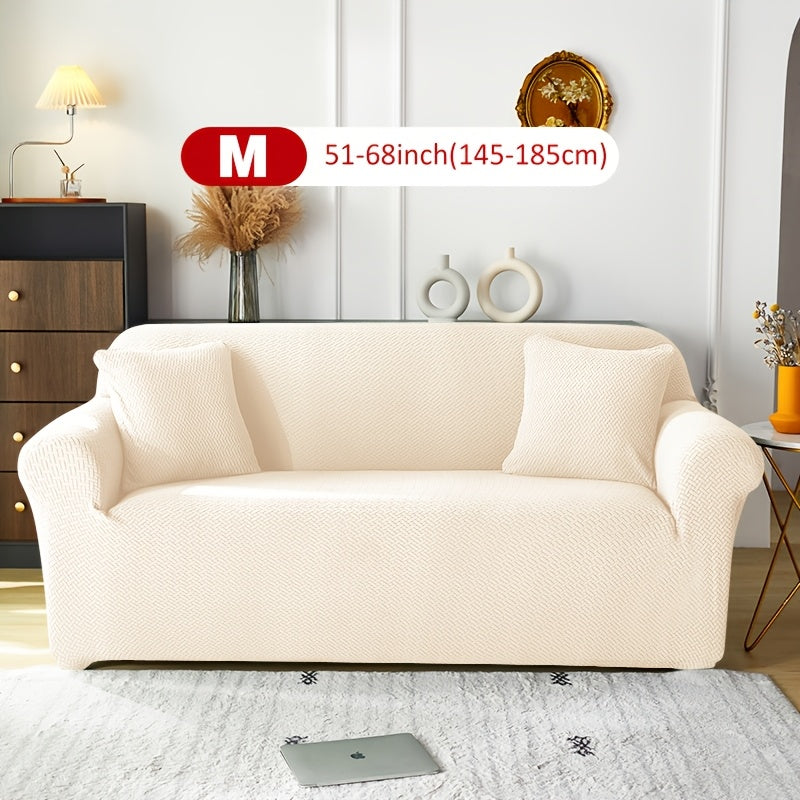 Housse de canapé extensible en velours côtelé jacquard en T, compatible fauteuil, canapé deux places, canapé trois places