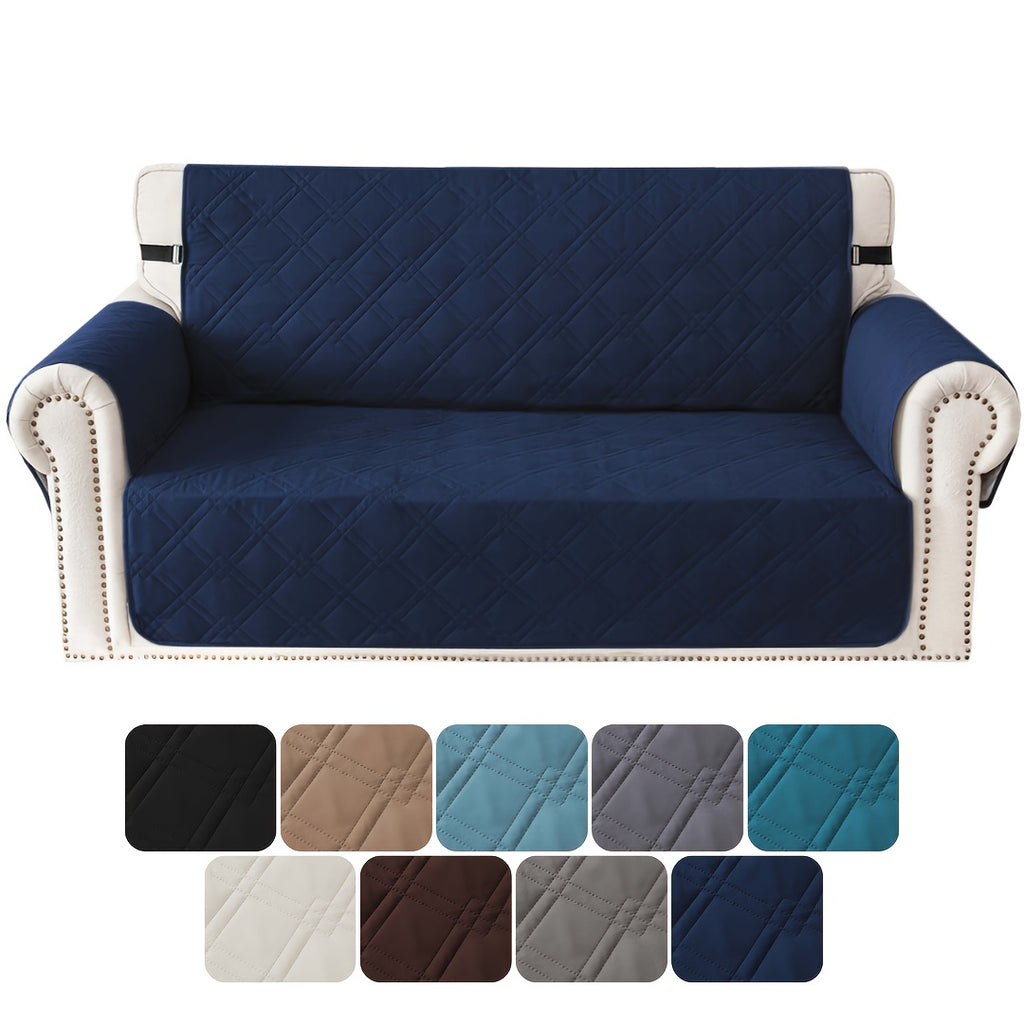 Housse de canapé épaisse en polyester antidérapante à cordon de serrage, autre coloris