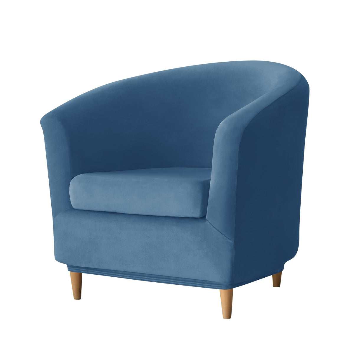 Housse de canapé extensible en polaire en fils teints, housse posée
