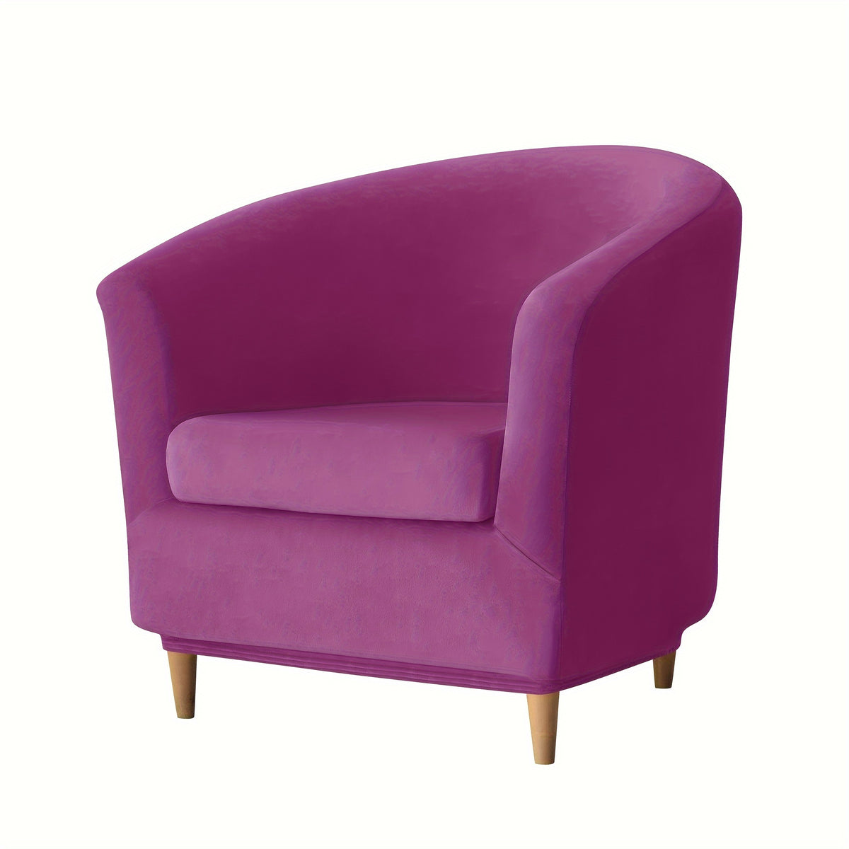 Housse de canapé extensible en polaire en fils teints, vue d'ensemble