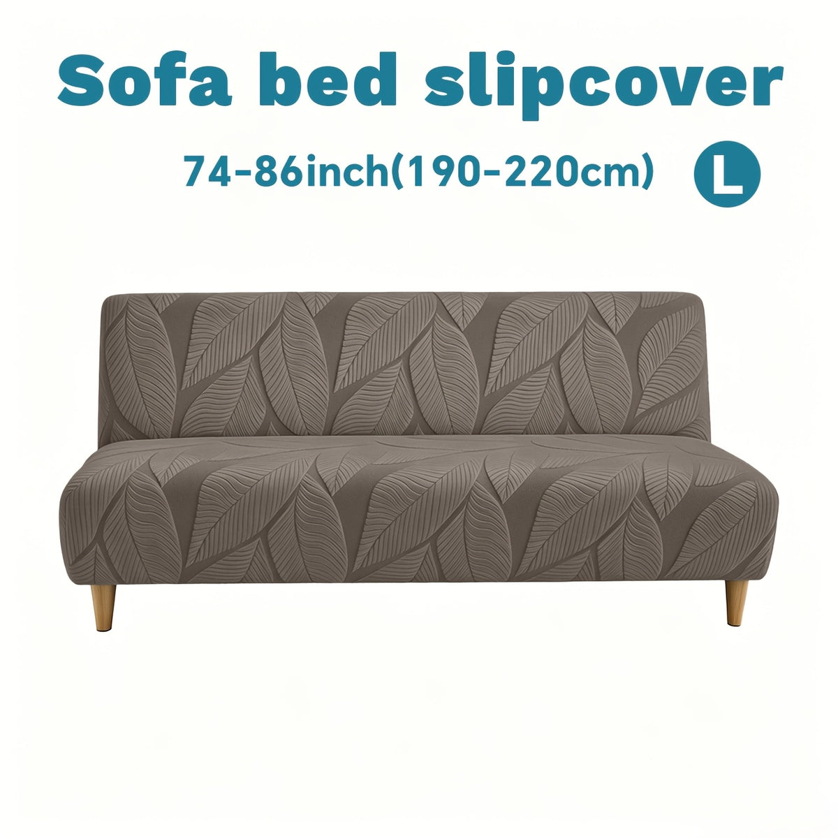 Housse de canapé extensible en polaire jacquard sans accoudoirs, housse posée