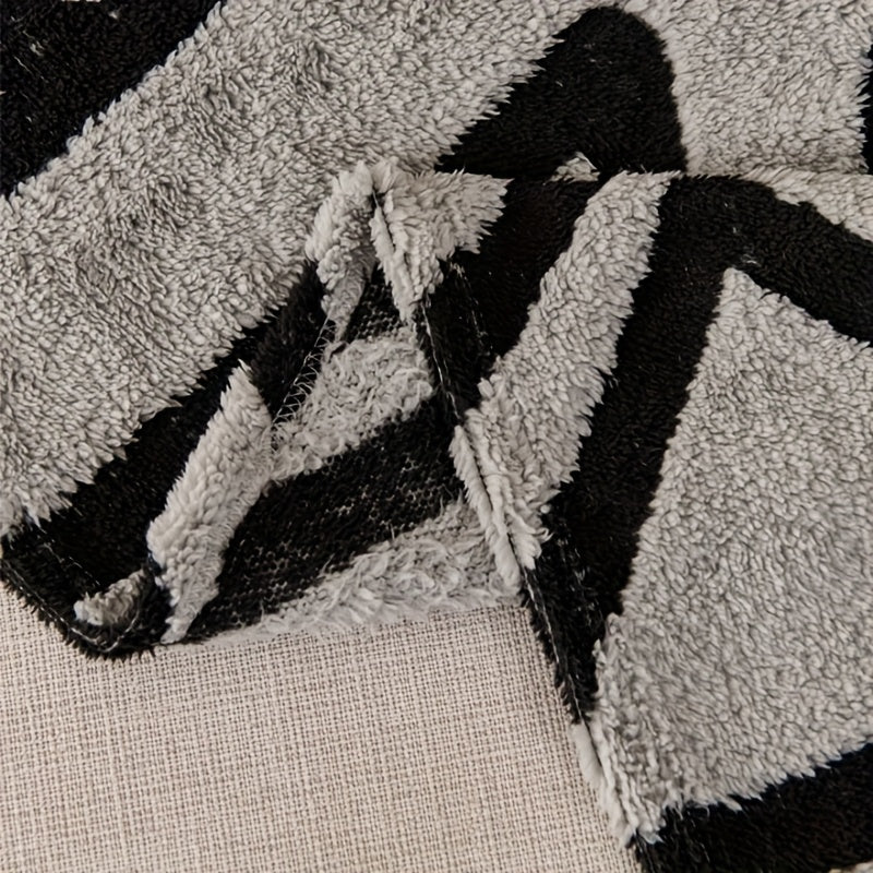 Housse de canapé en peluche antidérapante pour canapé d'angle, mise en situation