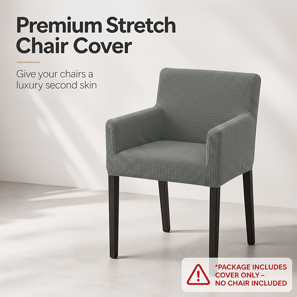 Housse de chaise épaisse extensible en velours côtelé jacquard, autre coloris