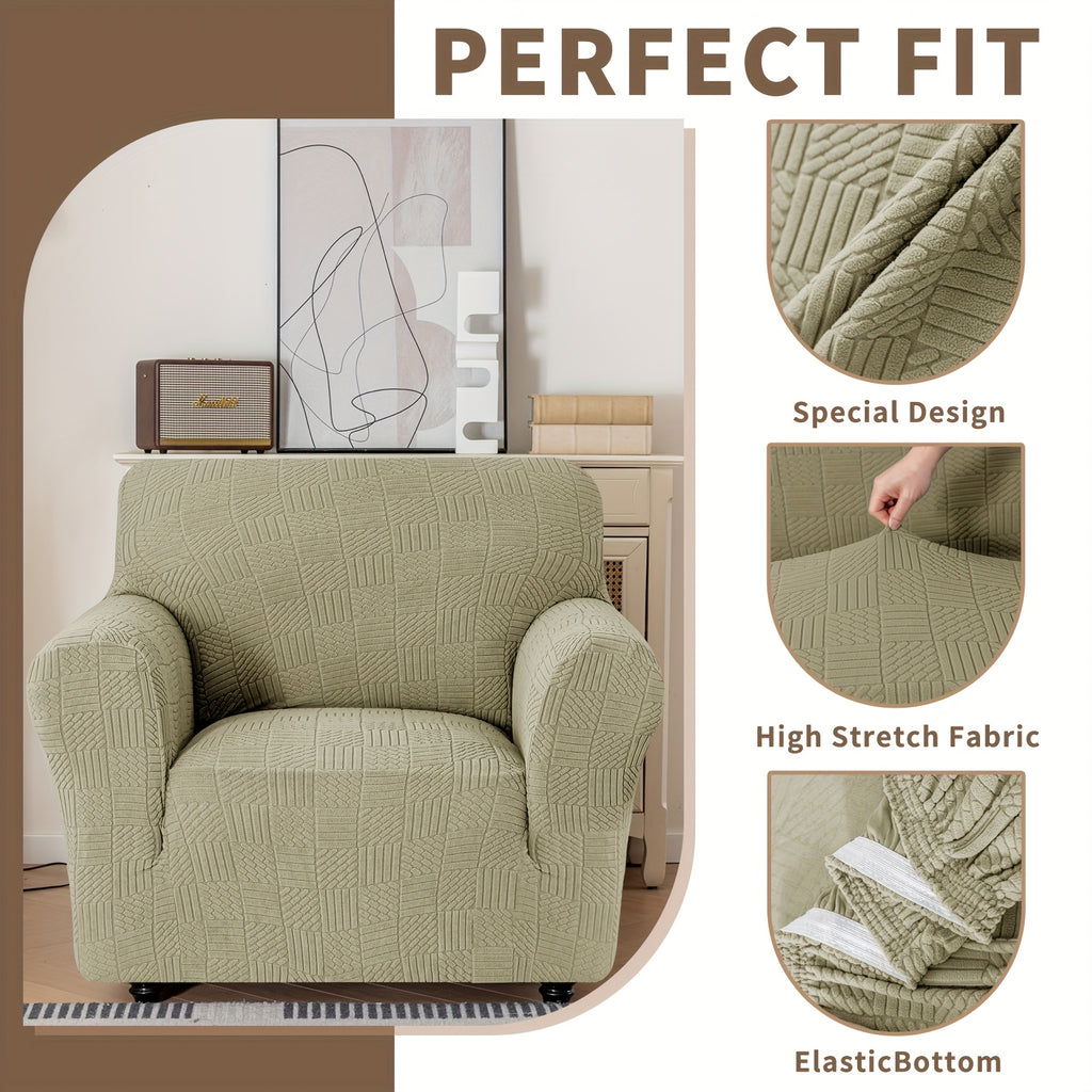 Housse de canapé en jacquard à cordon de serrage, visuel produit