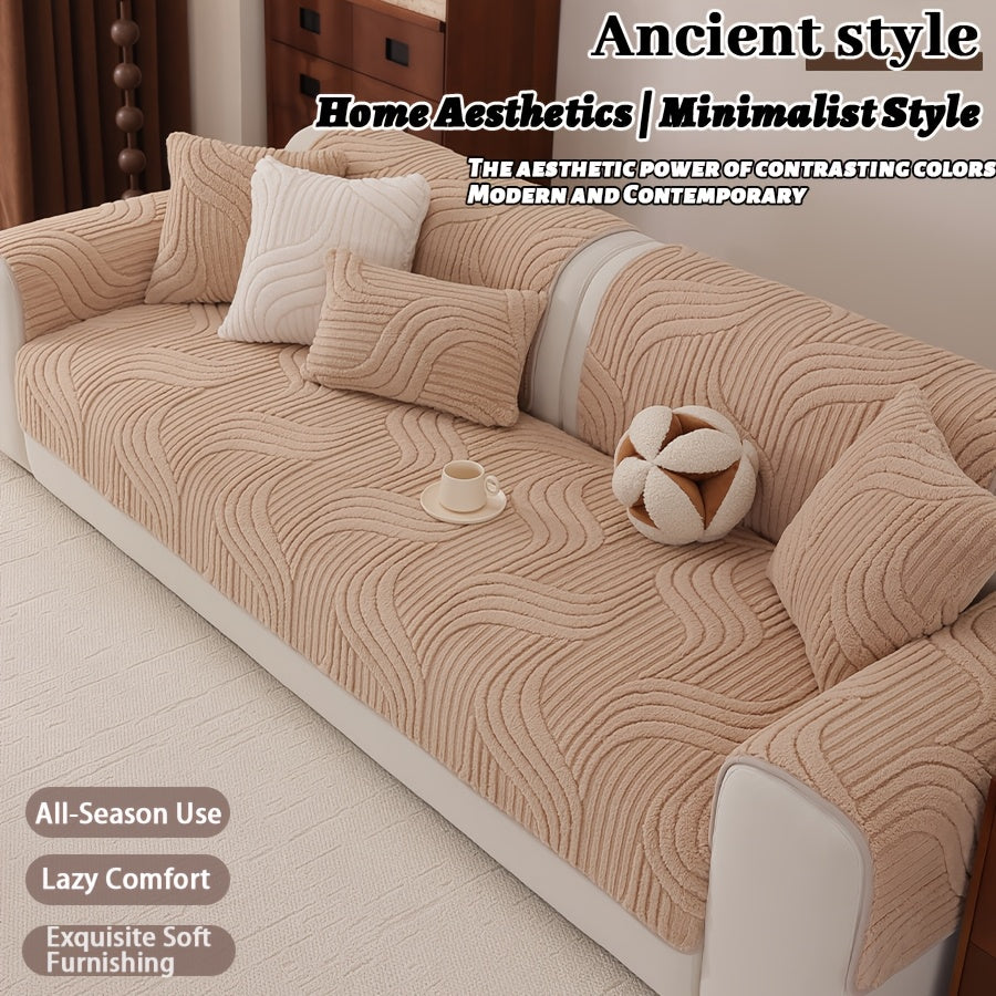 Housse de coussin épaisse en velours matelassée antidérapante d'esprit bohème — détail de la matière : velours