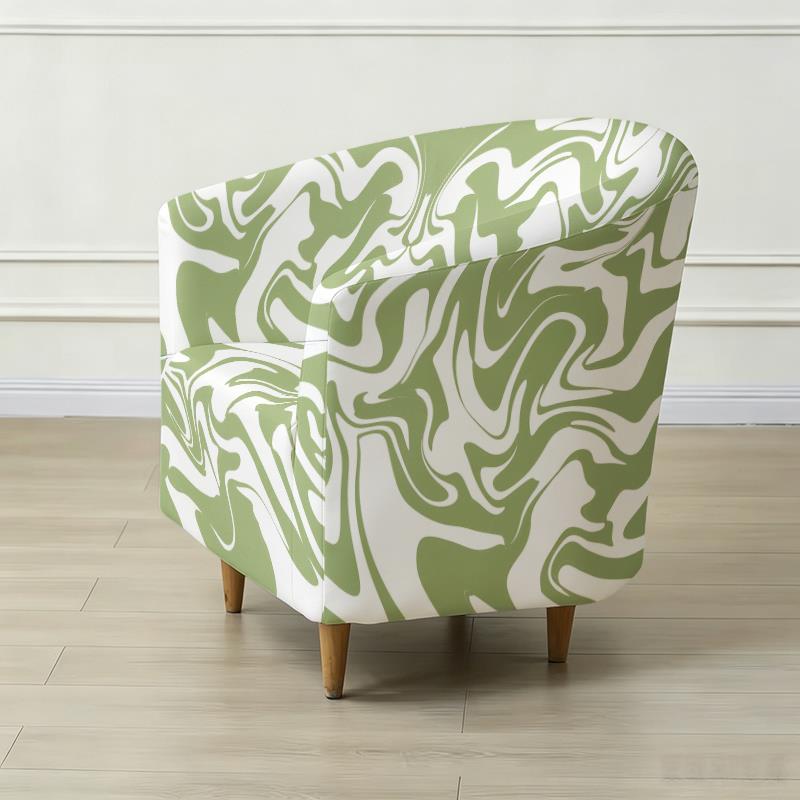 Housse de canapé extensible en fibre de lait matelassée à effet marbre, compatible fauteuil