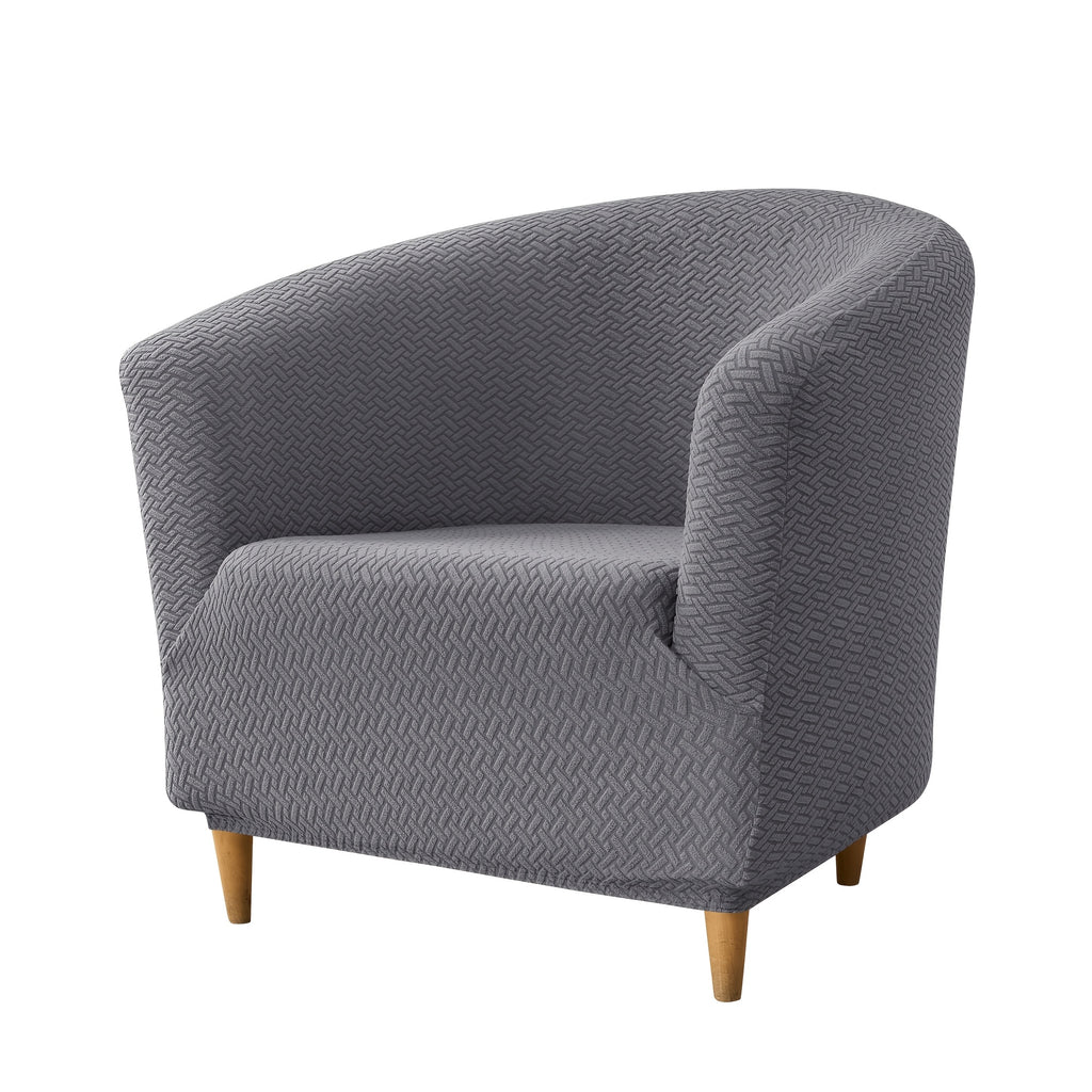 Housse de canapé extensible en polaire jacquard pour fauteuil, vue d'ensemble