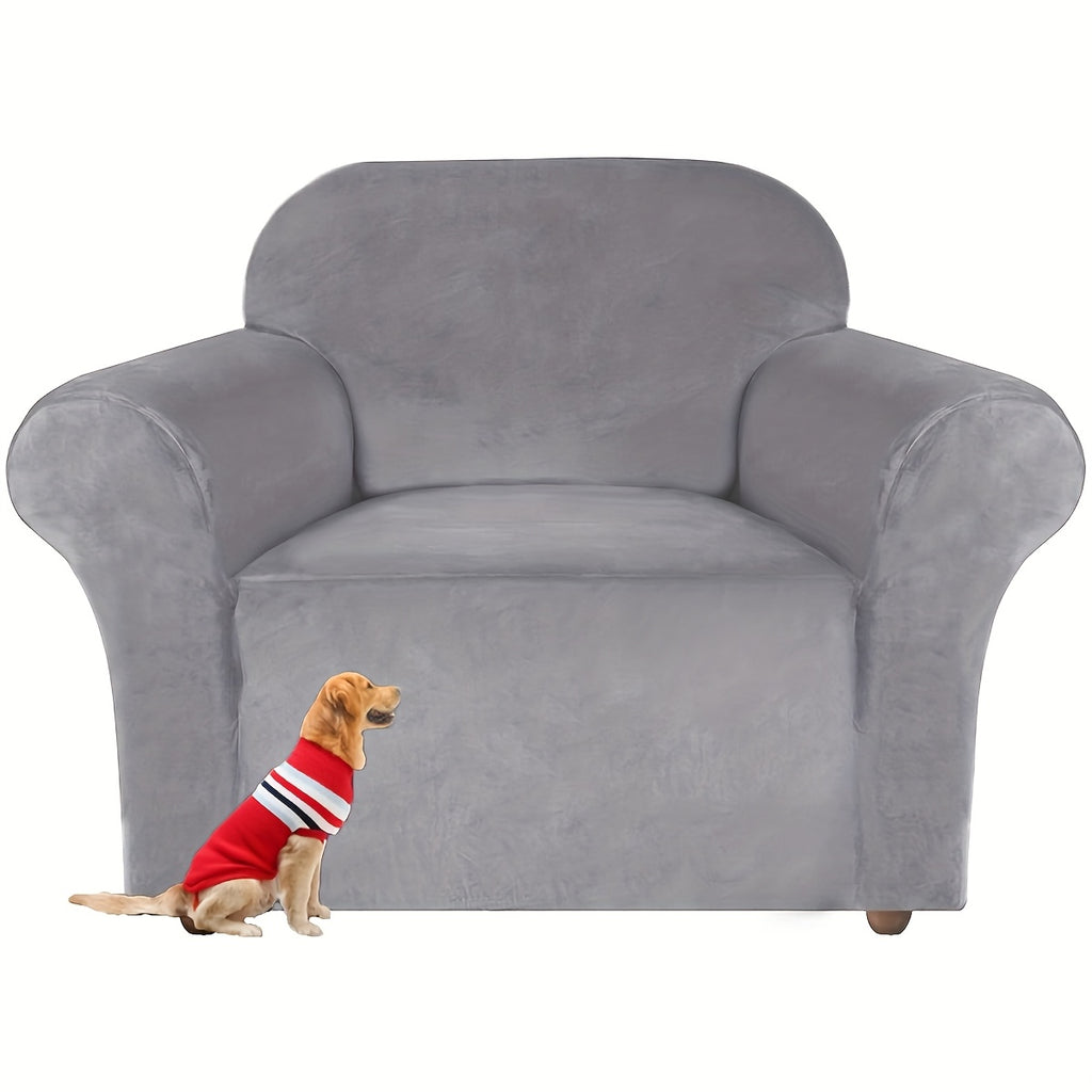 Housse de canapé épaisse extensible en velours à housses séparées, tissu de 200 à 250 g/m²