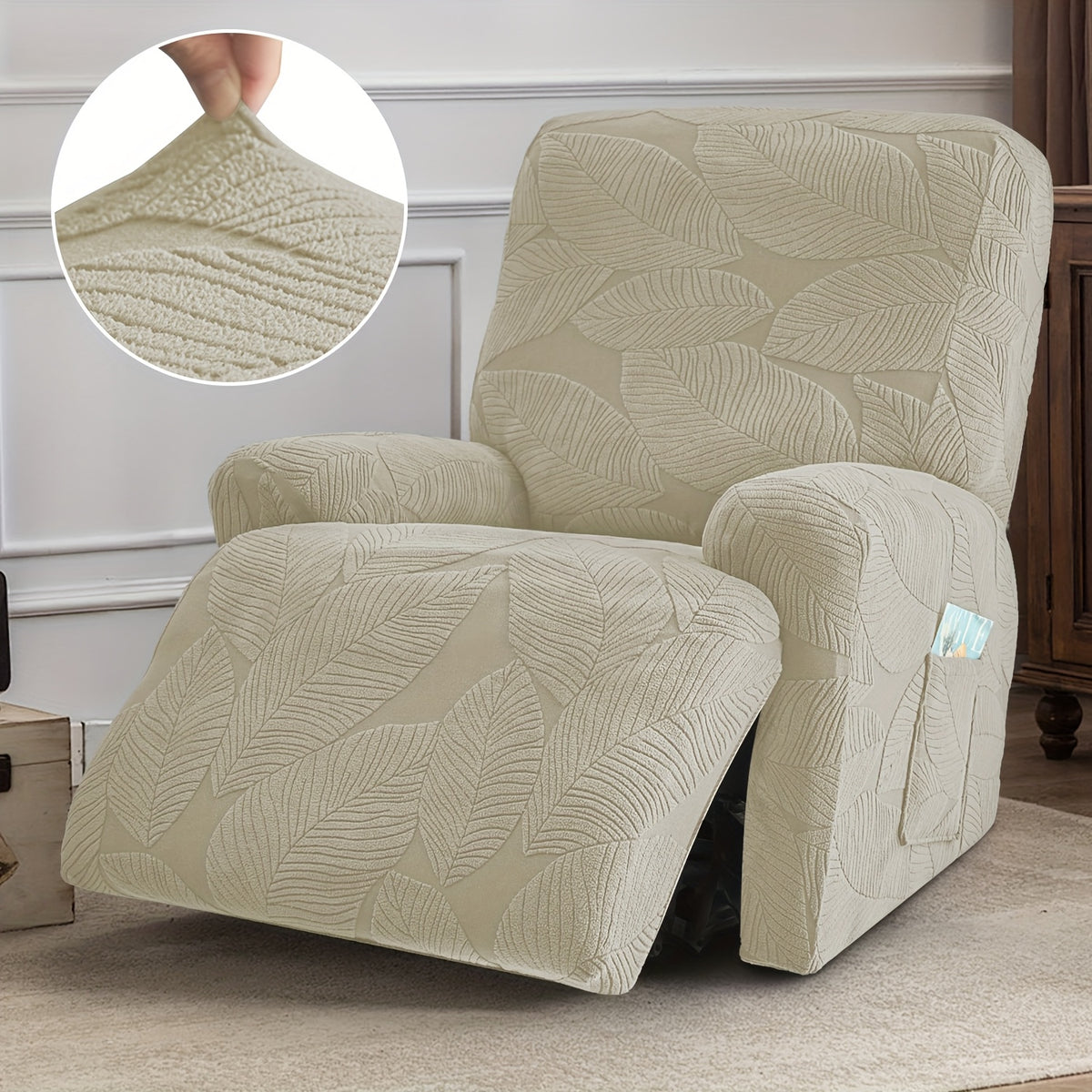Housse de canapé extensible en polaire antidérapante, visuel produit