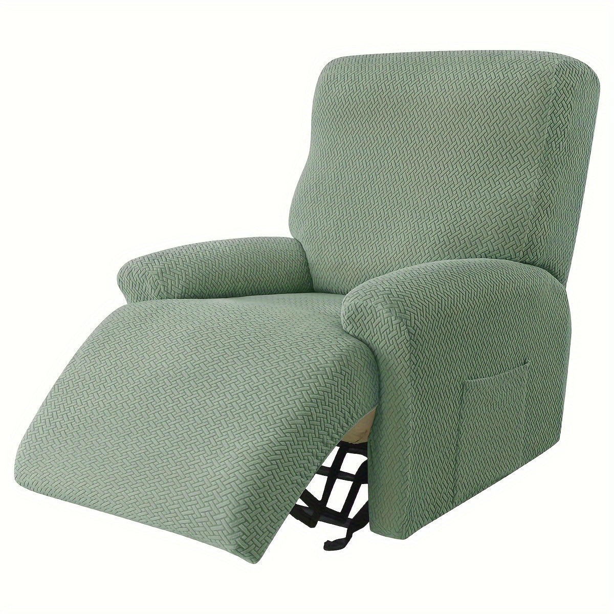 Housse de canapé extensible en polaire jacquard à housses séparées, gros plan sur le tissu