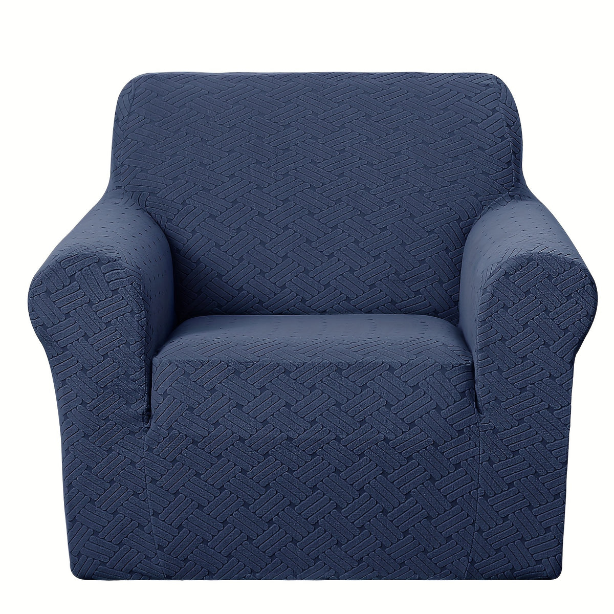 Housse de canapé épaisse extensible en polaire jacquard antidérapante, mise en situation