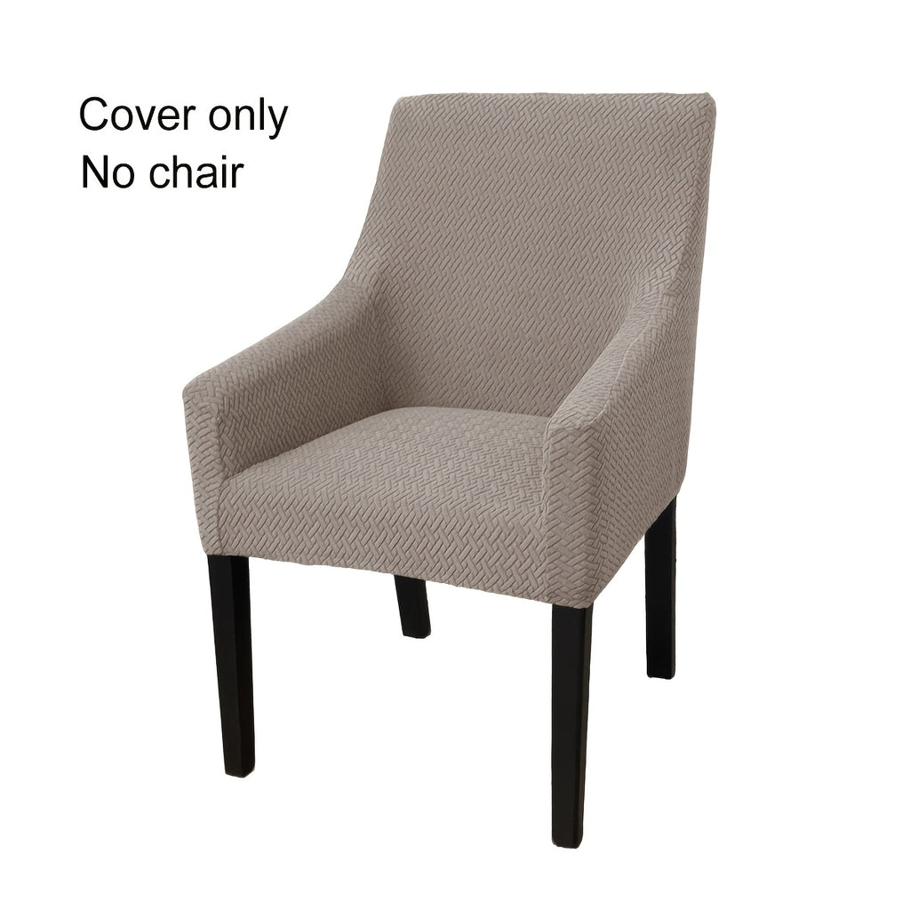 Housse de chaise extensible en polaire jacquard en T, tissu de 160 à 180 g/m²