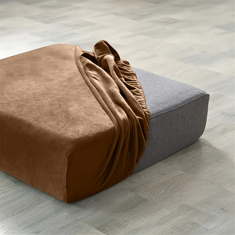 Housse de coussin épaisse extensible en velours, vue de dos