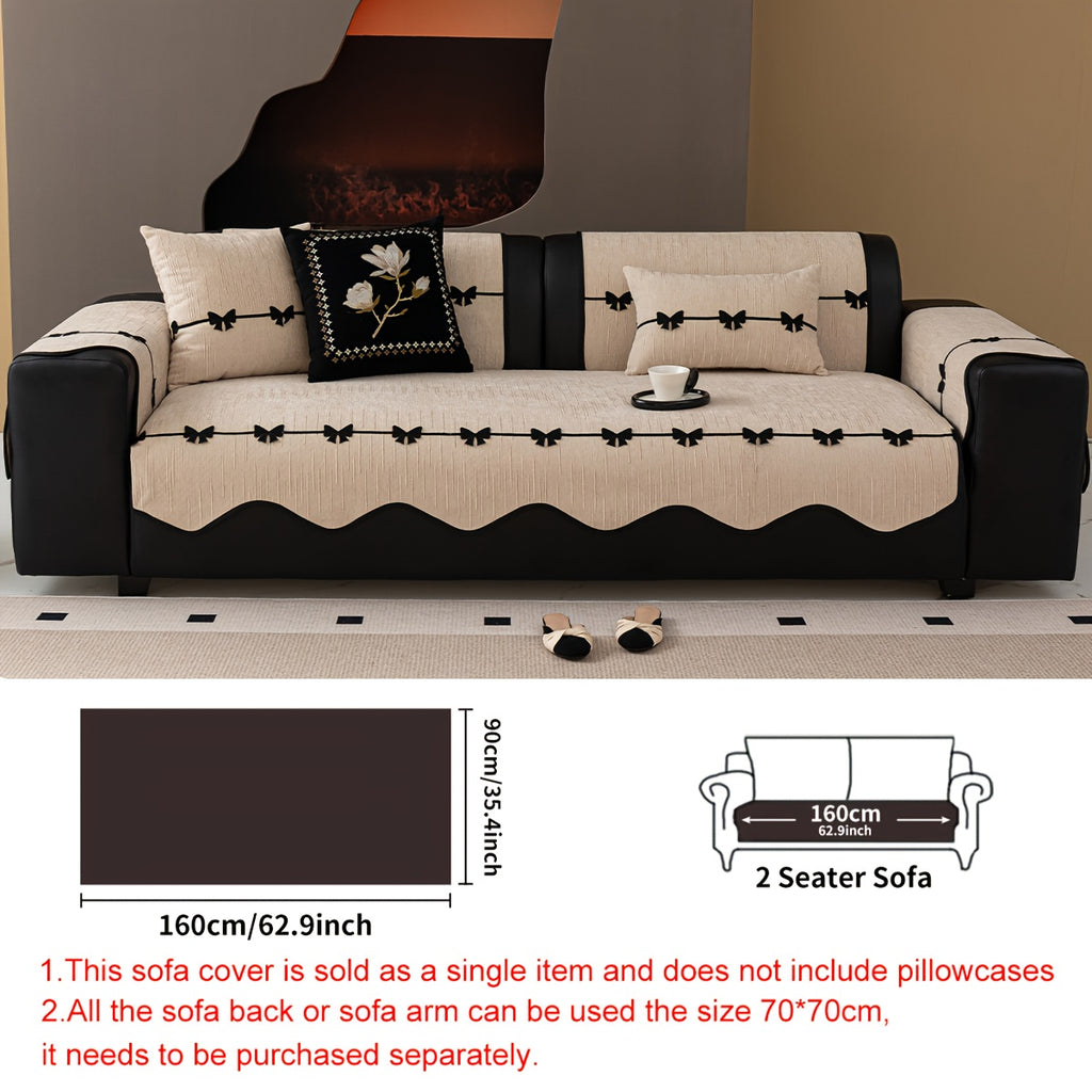 Housse de canapé en polyester en fils teints antidérapante, tissu de 350 à 400 g/m²