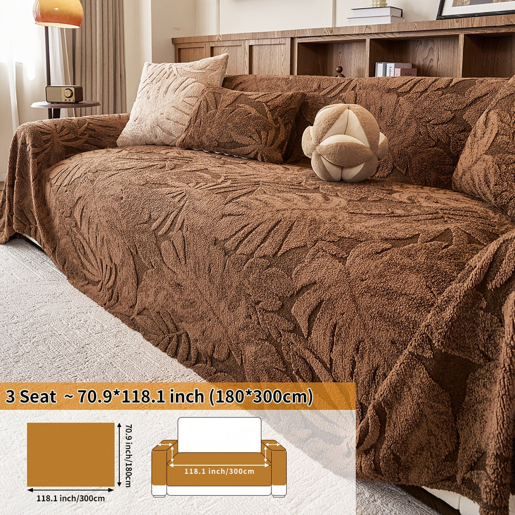 Housse de coussin épaisse en chenille matelassée antidérapante à housses, mise en situation