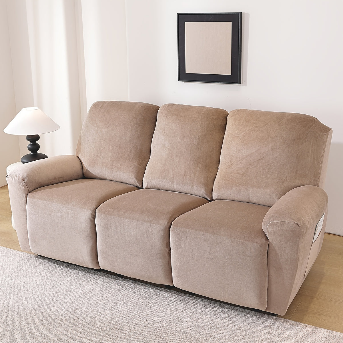 Housse de canapé extensible en velours à housses séparées, autre coloris