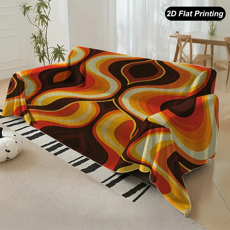 Housse de canapé en polyester à motif géométrique