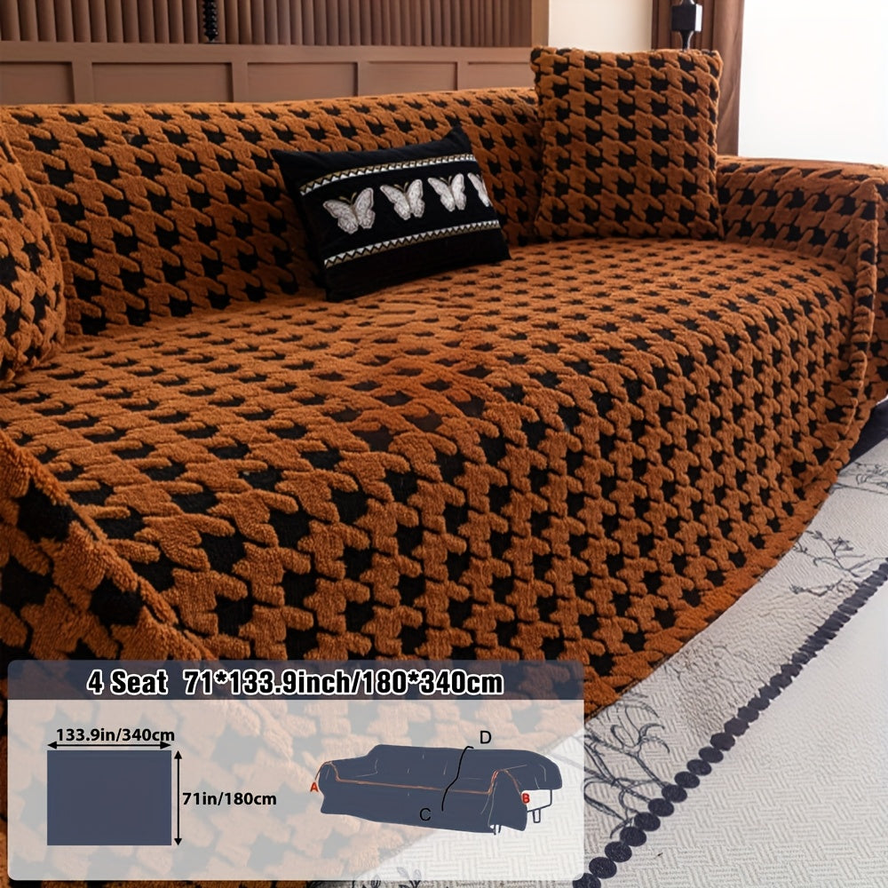 Housse de canapé, gros plan sur le tissu