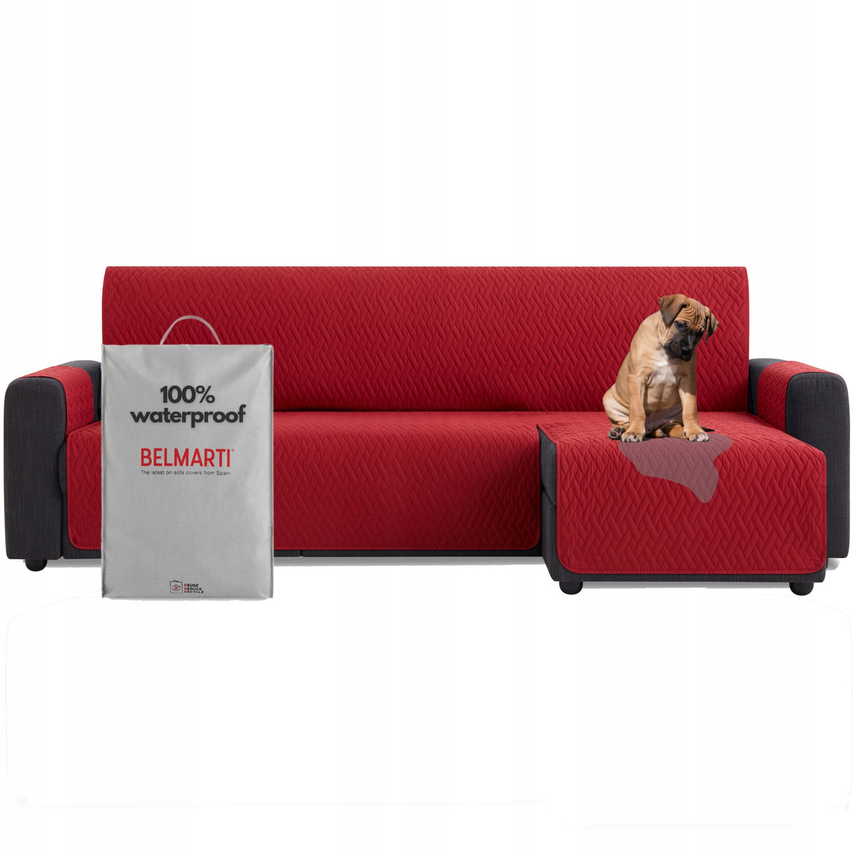 Protection de canapé en polyester — détail de la matière : polyester