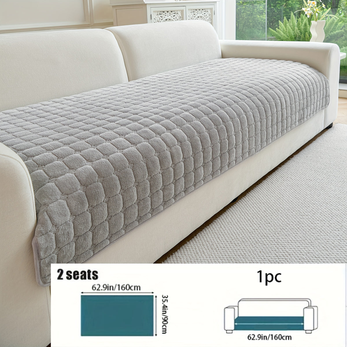 Housse de coussin matelassée, gros plan sur le tissu