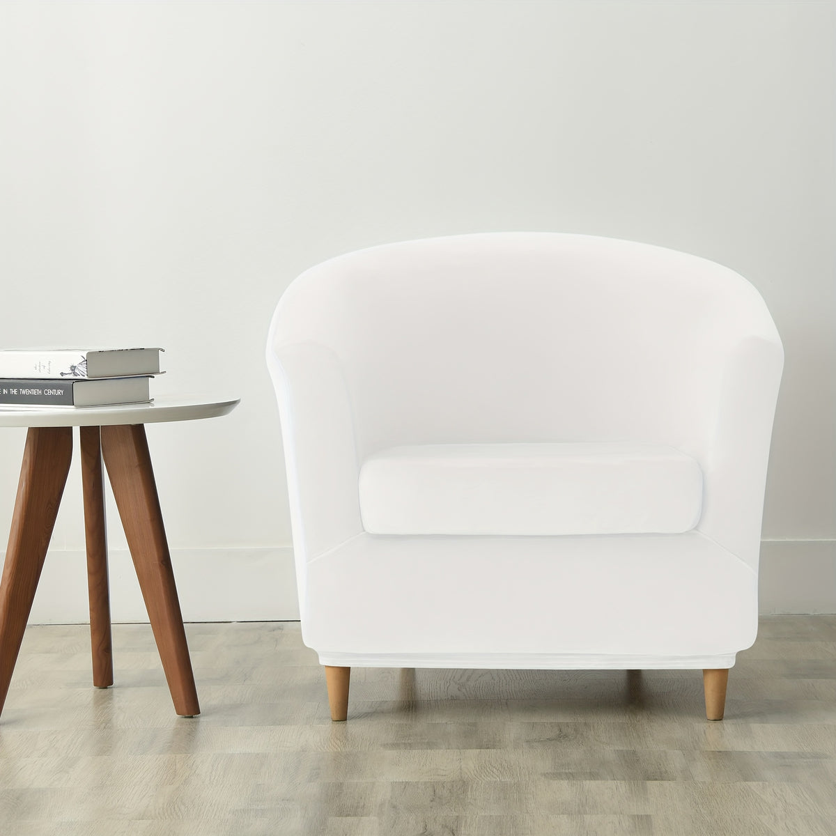 Housse de canapé extensible en velours à housses séparées pour fauteuil, vue d'ensemble