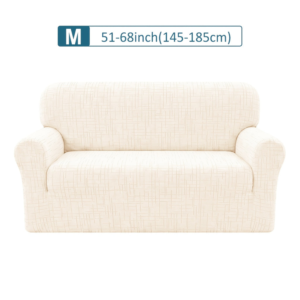 Housse de canapé extensible en polaire jacquard, compatible fauteuil, canapé deux places, canapé trois places