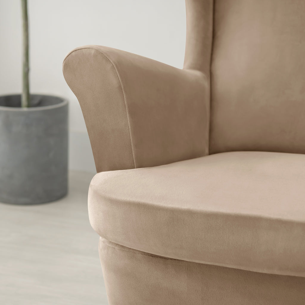 Housse de canapé épaisse extensible en velours pour fauteuil, autre coloris