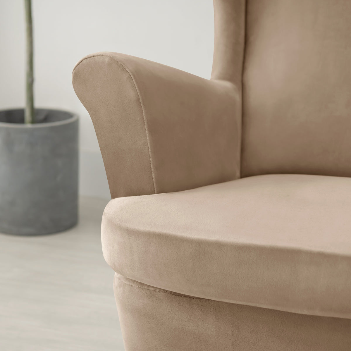 Housse de canapé épaisse extensible en velours pour fauteuil, autre coloris