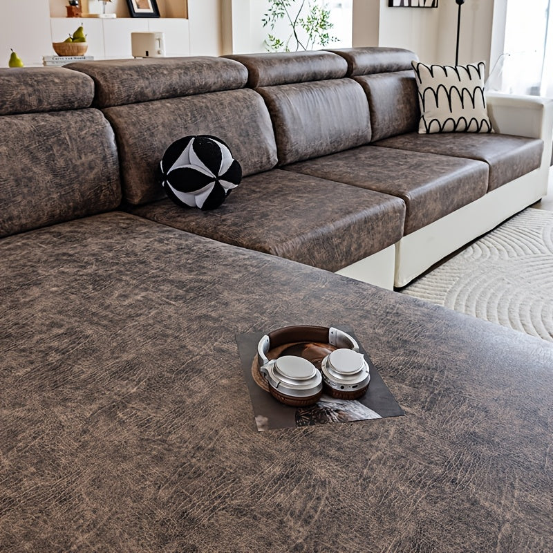 Housse de canapé extensible en polyester d'esprit vintage, vue d'ensemble